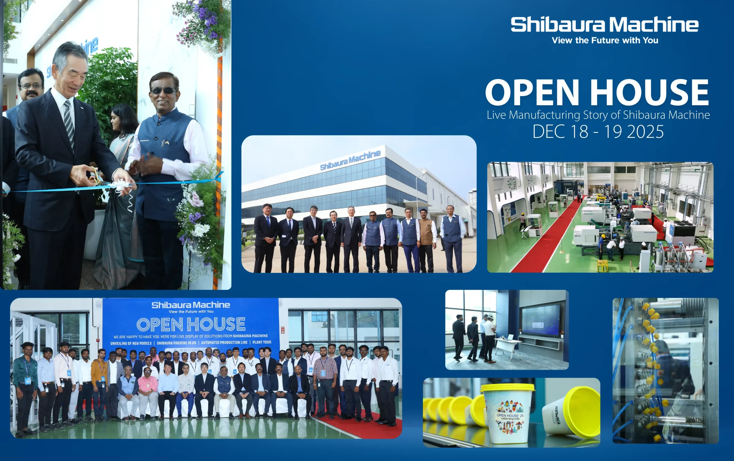 Shibaura Machine India Open House Event 2025 featuring Technical Center inauguration and live manufacturing demonstrations